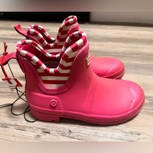 HUNTER Kids Pink Waterproof Rain Boots